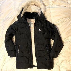 Abercrombie kids girls winter black jacket size 11/12